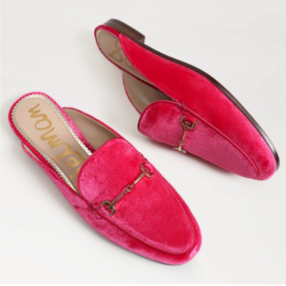 EUC Sam Edelman Linnie Pink Velvet Mule – Size 8 - Picture 2 of 11